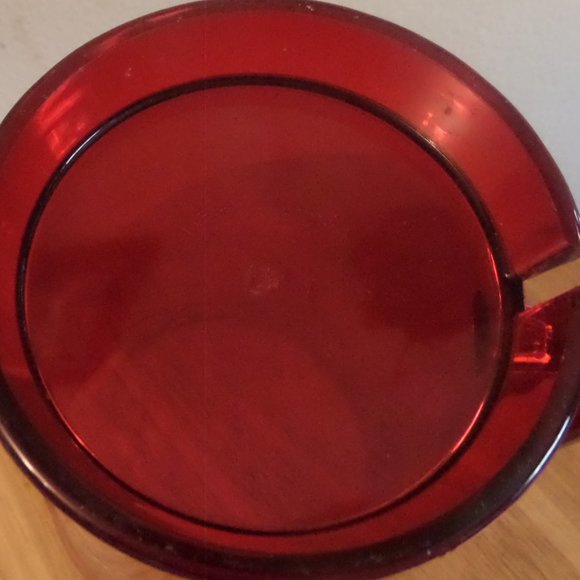 Authentic Vintage 2 Budweiser Ruby Red Translucent Plastic Beer Pitcher - Picture 5 of 5